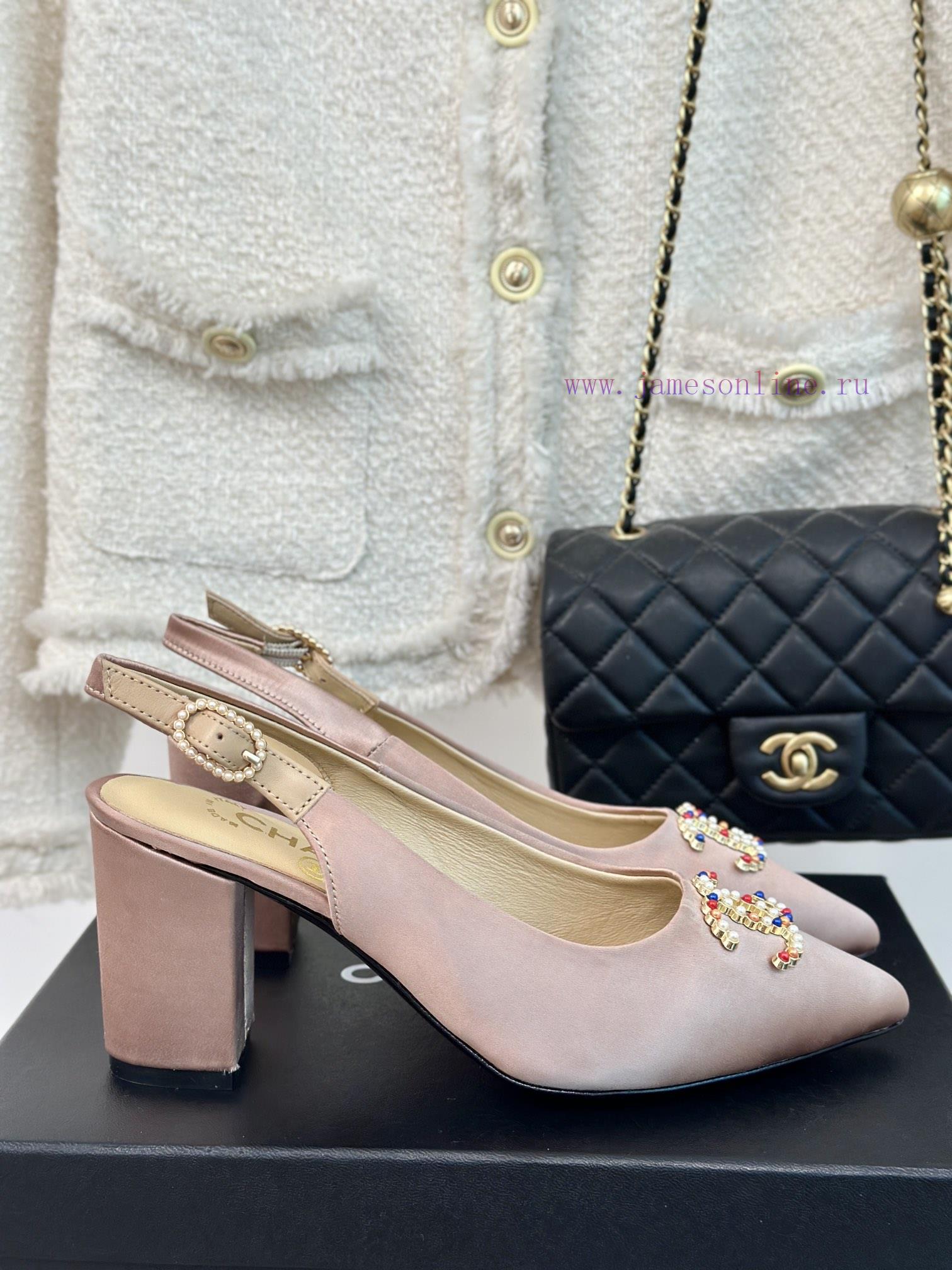 Chanel | Chanel 24P New Product ClassicDouble C-pointed back empty sandalsThe shoe upper is tv7ec71f - Image 2