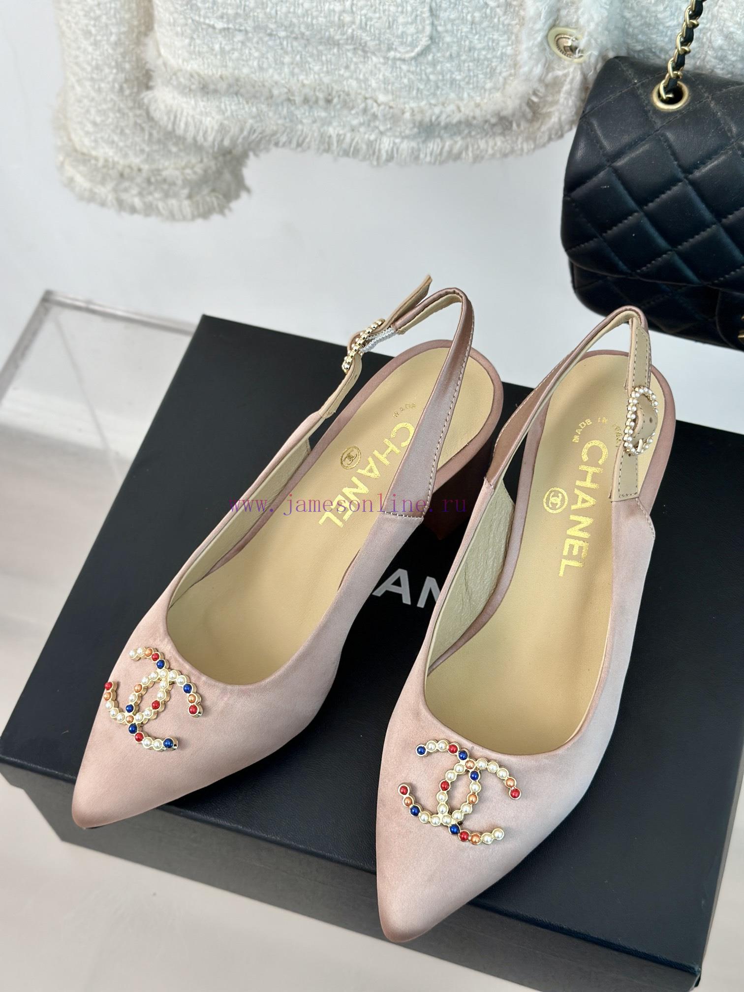 Chanel | Chanel 24P New Product ClassicDouble C-pointed back empty sandalsThe shoe upper is tv7ec71f - Image 3