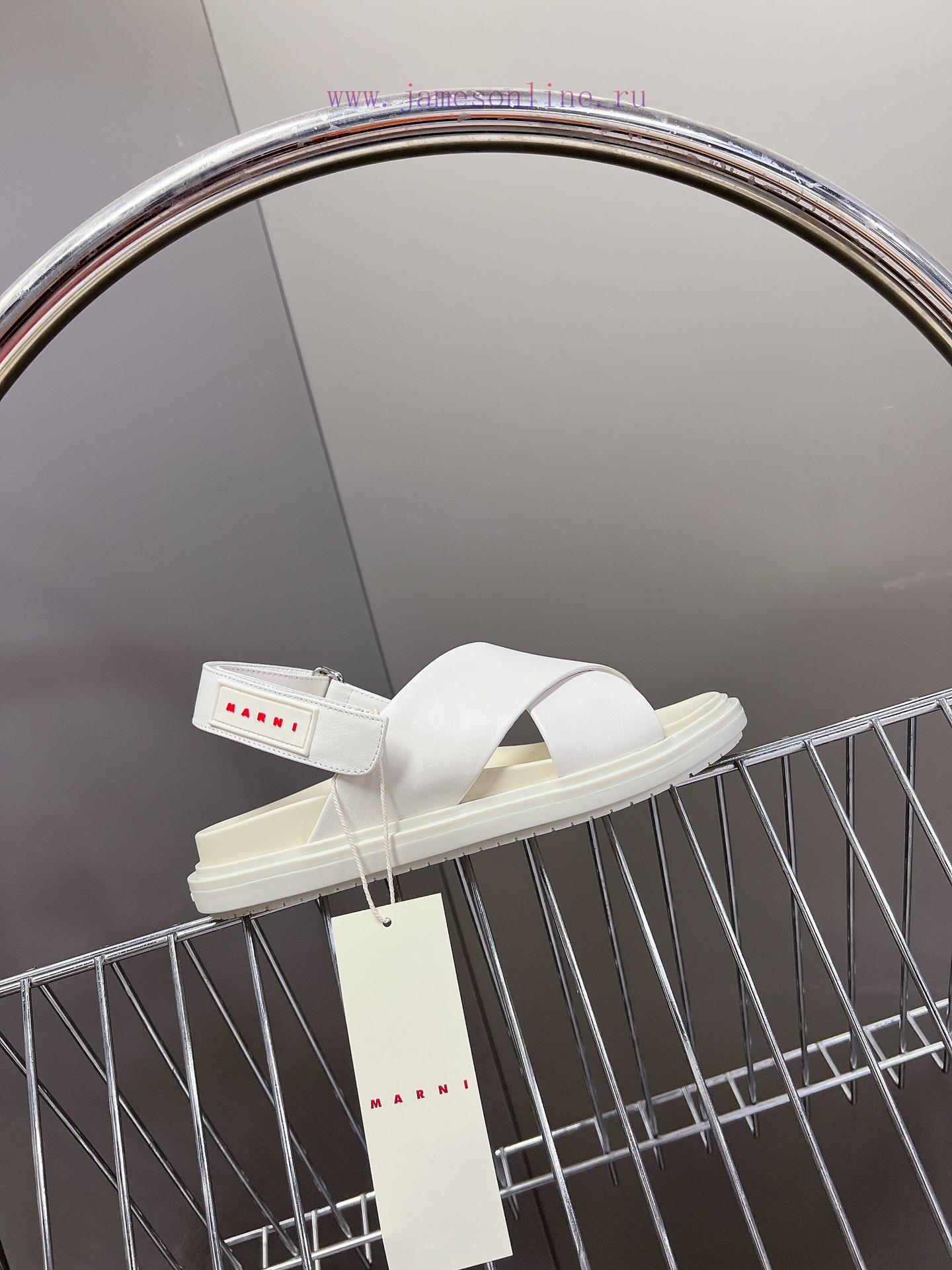 Marni's new spring and summer cross strap sandals are designed with contrasting colors for ale53rzia - Image 6