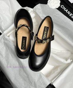 . Top Quality Chanel 24A Handmade Workshop SeriesLittle sheepskin Mary Jane, cute round head0a3ecegu