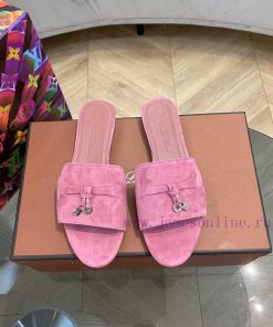 Loro Pia * a slippers are made of top-notch Italian cashmere, retro elegant, low-key, luxuriiyktpaj4