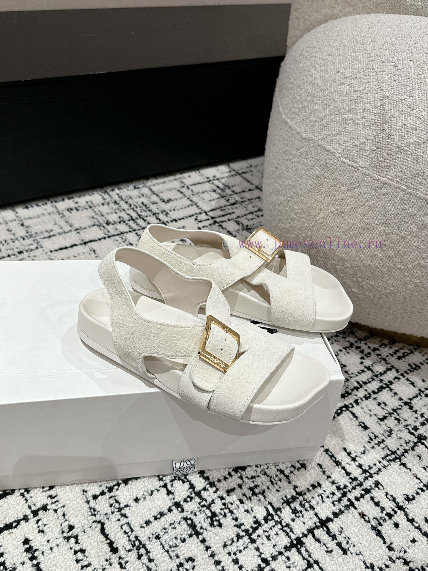 Couple styleLOEWE 24/Spring/Summer New Cross Leather Wrap Boken Shoes Beach Shoes Cool Slippx0ozjy1p - Image 3