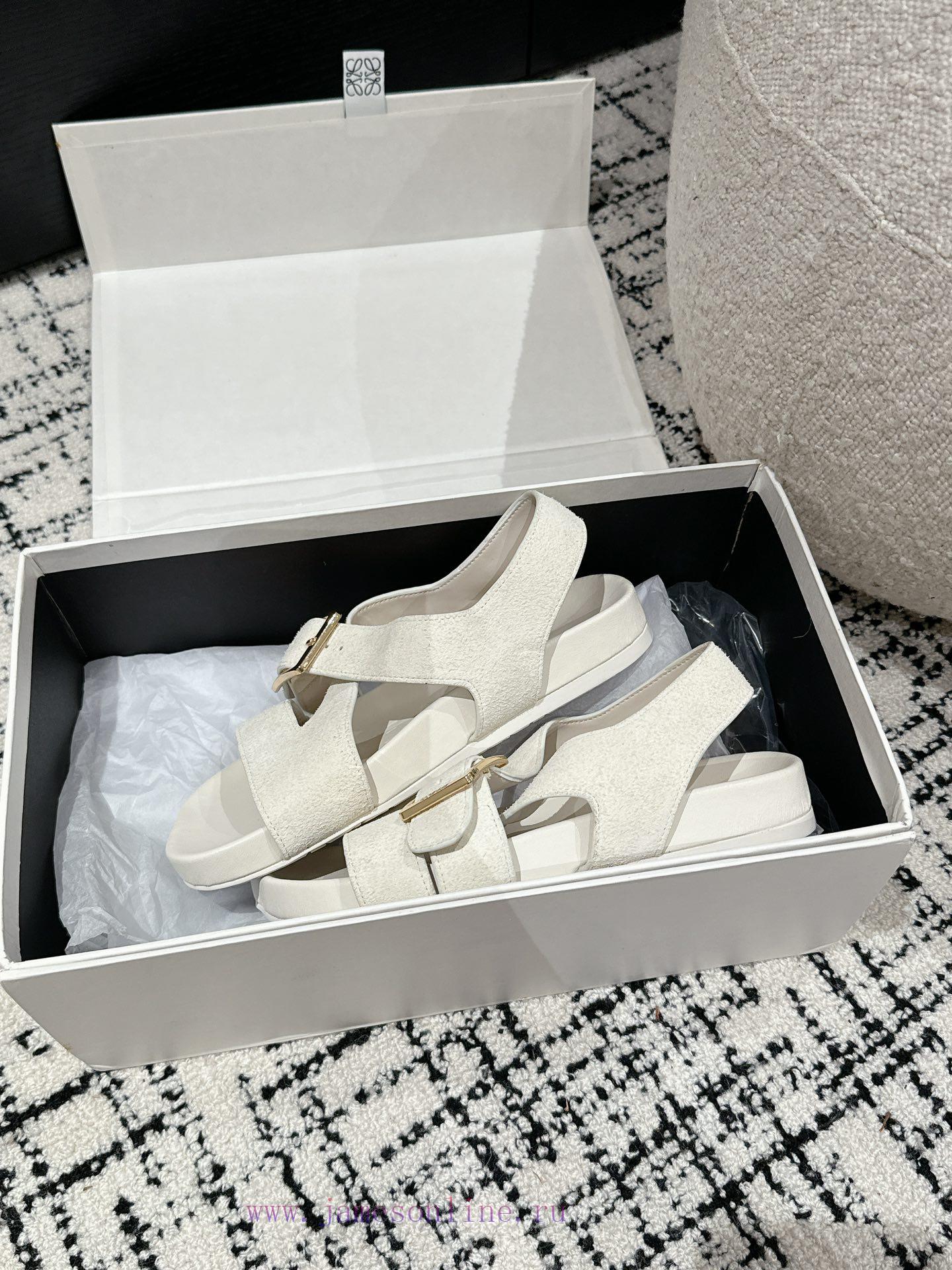 Couple styleLOEWE 24/Spring/Summer New Cross Leather Wrap Boken Shoes Beach Shoes Cool Slippx0ozjy1p - Image 6