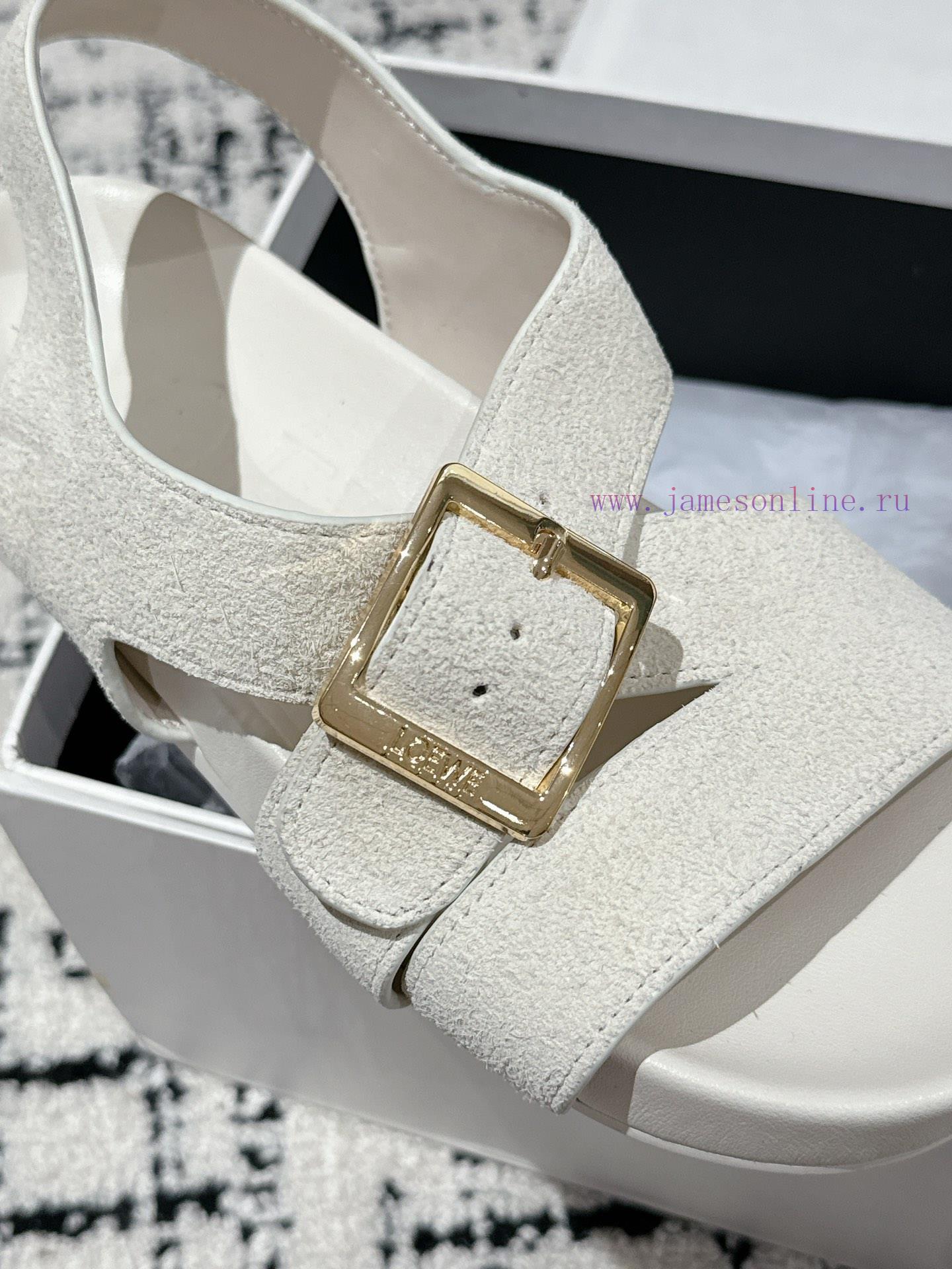 Couple styleLOEWE 24/Spring/Summer New Cross Leather Wrap Boken Shoes Beach Shoes Cool Slippx0ozjy1p - Image 9