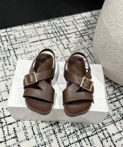 Couple styleLOEWE 24/Spring/Summer New Cross Leather Wrap Boken Shoes Beach Shoes Cool Slipp1ntqqni3