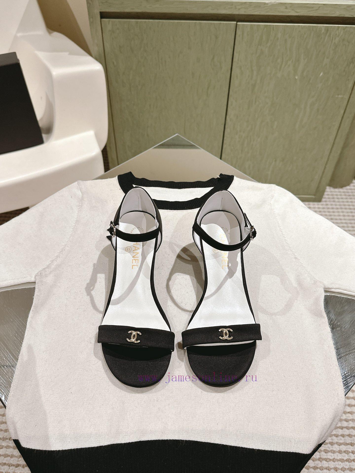 | ²⁰²4 𝐬𝐬 🤍🤎𝐂𝐡 * 𝐧𝐞𝐥 Chanel Hot selling Genuine Silk One Belt SandalsThe upper of the sh5vy782b1 - Image 2