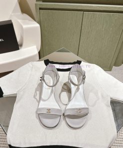 | ²⁰²4 𝐬𝐬  🤍🤎𝐂𝐡 * 𝐧𝐞𝐥 Chanel Hot selling Genuine Silk One Belt SandalsThe upper of the shsq4509s5