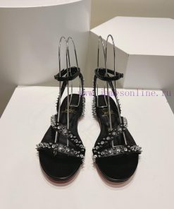 Christian Louboutin CL diagonal strap rivet flat sandalsFull original one-to-one mold custom5dgu2tdr