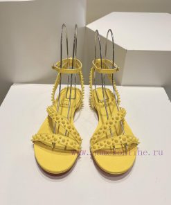 Christian Louboutin CL diagonal strap rivet flat sandalsFull original one-to-one mold custom1sh3xm5y