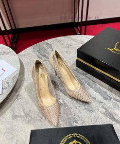∙ Mesh full of diamonds ∙ ꫛꫀ w ︎ ️Maison Christian Louboutin is made of white mesh, with an e92oxie8