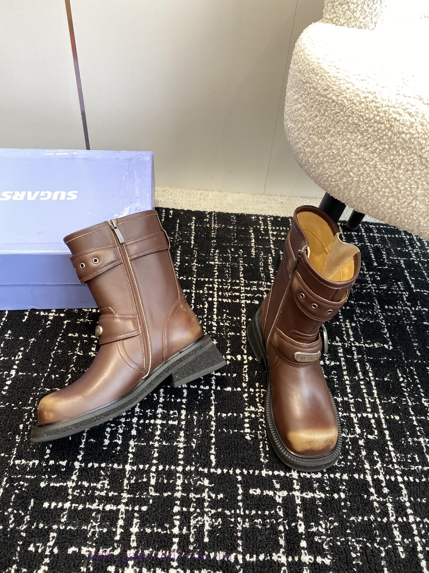 Top qualitysugarsu ss24 new arrival~SUGARSU 24ss | New Autumn/Winter Knight BootsRetro knigho4qskscp - Image 5