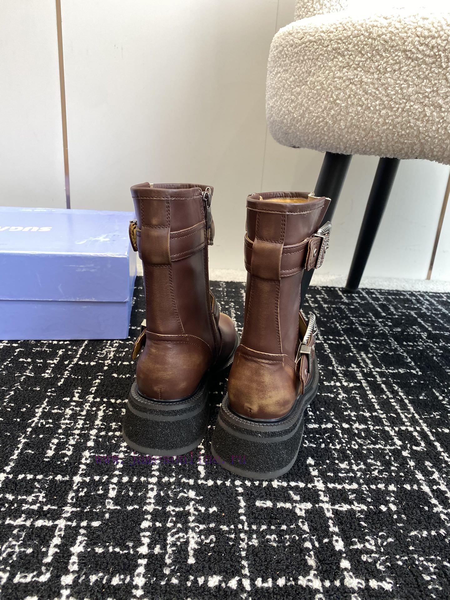 Top qualitysugarsu ss24 new arrival~SUGARSU 24ss | New Autumn/Winter Knight BootsRetro knigho4qskscp - Image 9