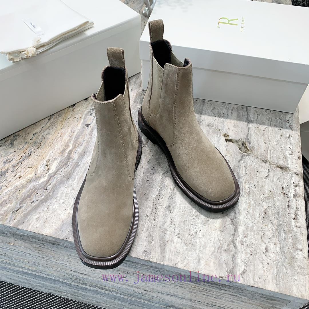 The row's new short boots have a simple and high-end feel, with a square toe that is both co1w1tlv8u - Image 3