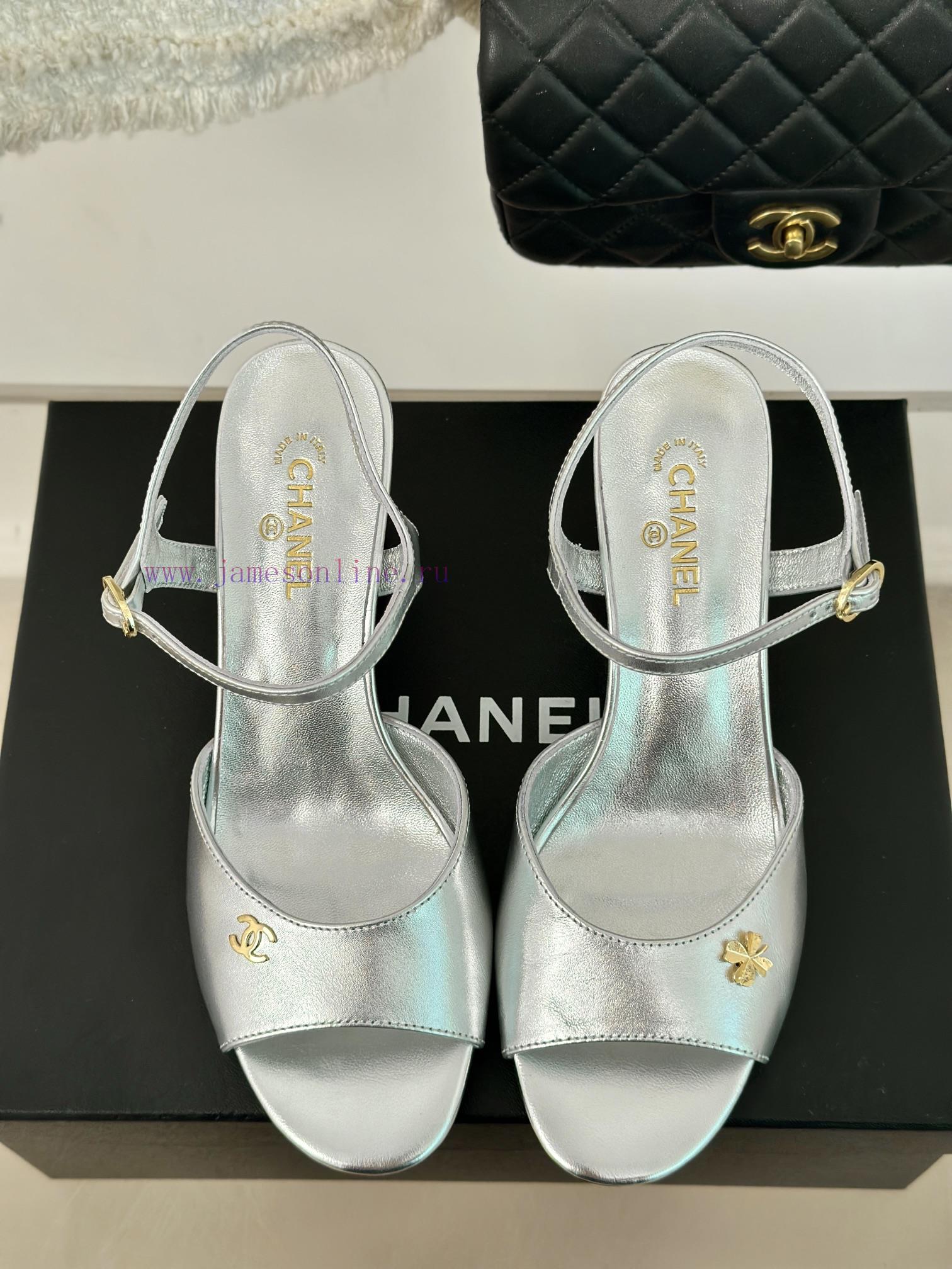 Chanel | Chanel 24P New ProductDouble C thick heel sandals seriesThe shoe upper is made of iuva727ap - Image 5