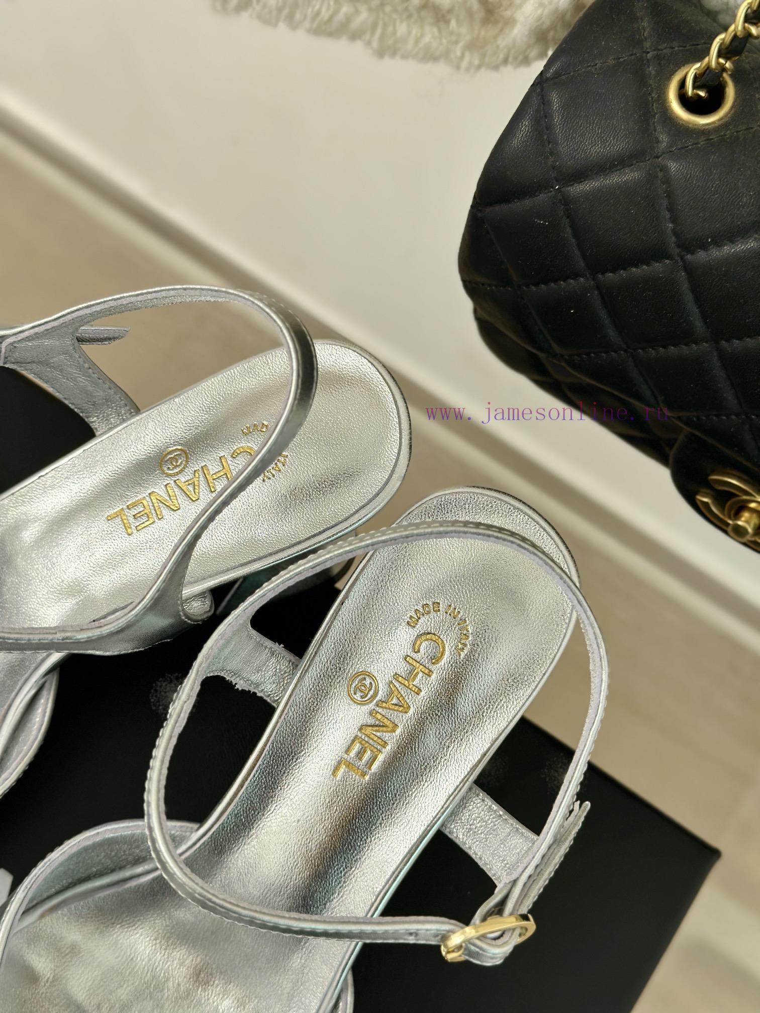 Chanel | Chanel 24P New ProductDouble C thick heel sandals seriesThe shoe upper is made of iuva727ap - Image 9
