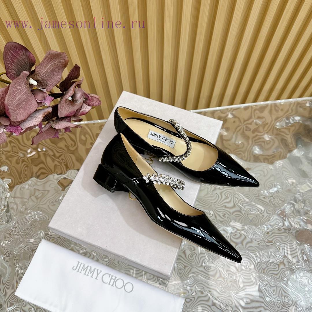 Jimmy Choo | Zhou Yangjie's Classic Diamond Belt Mary Jane Shoes Single Shoes———————————The r4o22q9v
