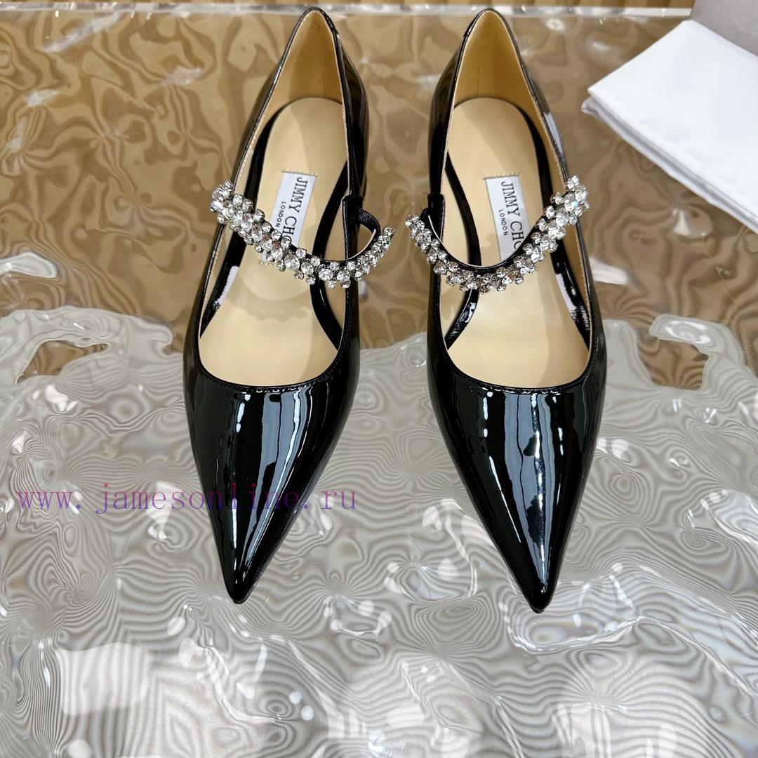 Jimmy Choo | Zhou Yangjie's Classic Diamond Belt Mary Jane Shoes Single Shoes———————————The r4o22q9v - Image 8