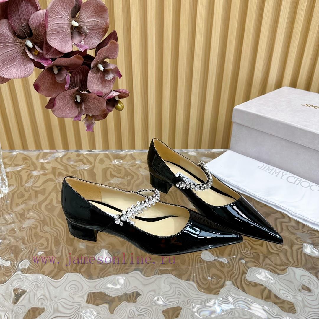 Jimmy Choo | Zhou Yangjie's Classic Diamond Belt Mary Jane Shoes Single Shoes———————————The r4o22q9v - Image 10