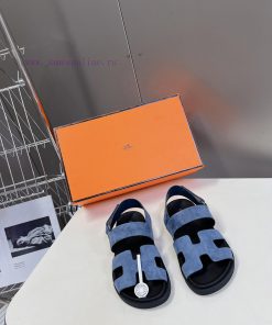 Male 10 Η ERMES Hermes Spring/Summer Classic Couple's Second Uncle Slippers Chypre Ugly Cutecxb39leh