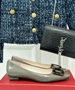 Roger Vivie RV Classic Square Button Single ShoeSister, let's compromise on temperamentStandbrv3d1ly