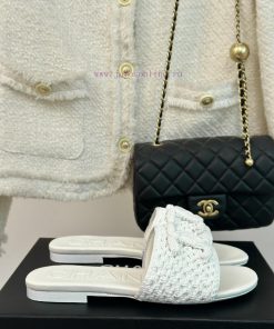 Chanel | Chanel 24P New ProductKnitted Double C Flat Flat SlippersA must-have cool mop serie6t11xxlh