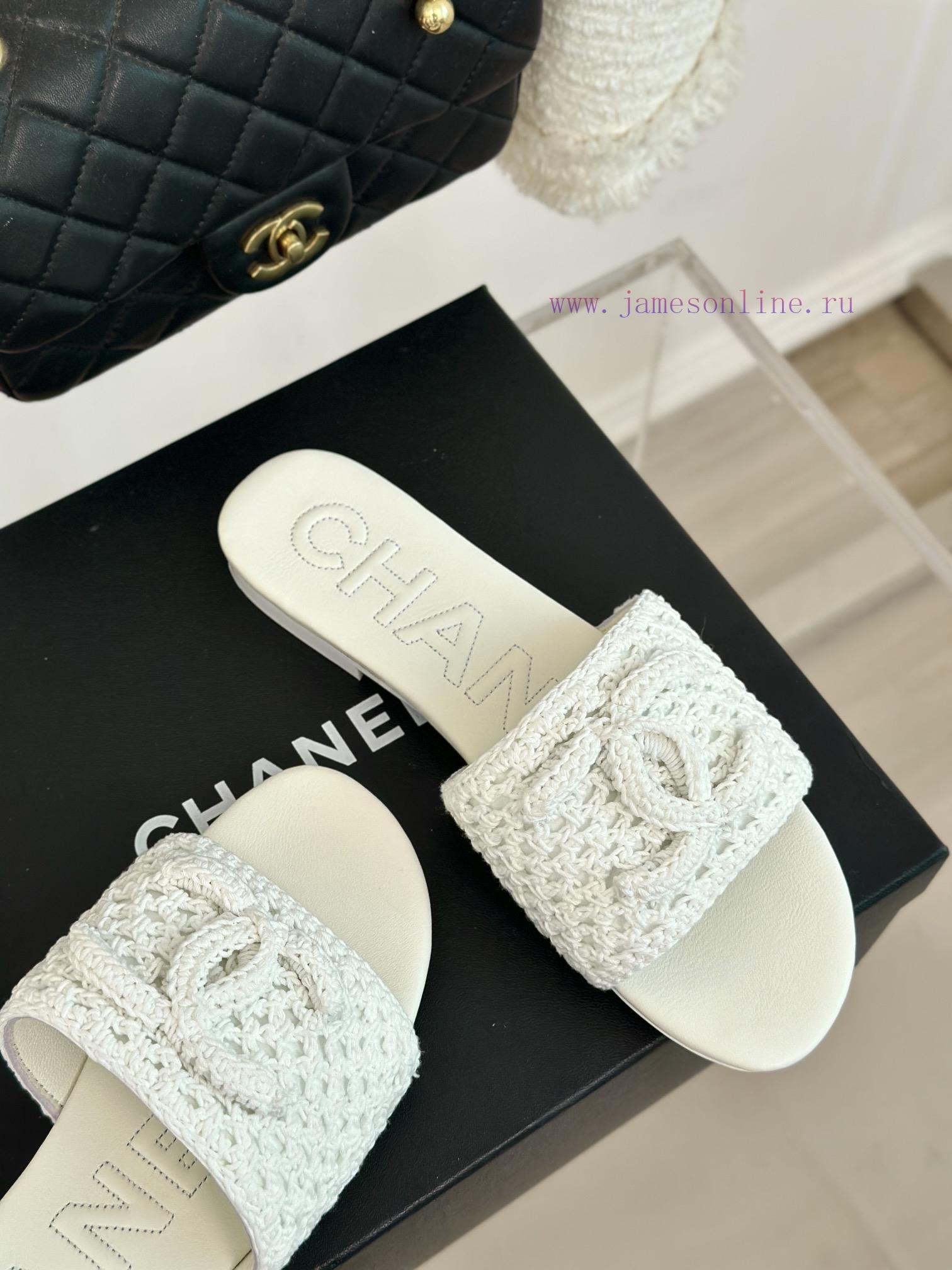 Chanel | Chanel 24P New ProductKnitted Double C Flat Flat SlippersA must-have cool mop serie6t11xxlh - Image 6