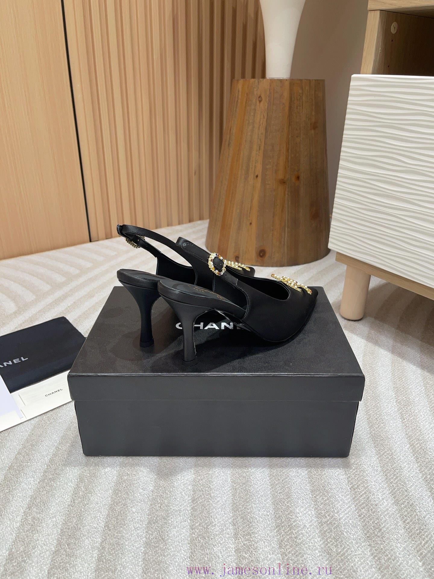-24FW new Chanel pearl buckle flat/high-heeled sandalsDouble C color bead buckle design, suiyrob5eic - Image 5
