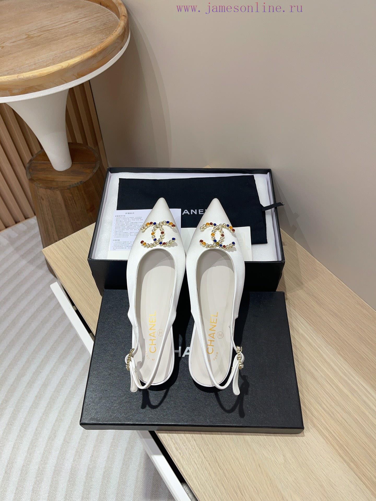 -24FW new Chanel pearl buckle flat/high-heeled sandalsDouble C color bead buckle design, suiwp6o63cn - Image 10