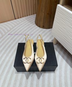 -24FW new Chanel pearl buckle flat/high-heeled sandalsDouble C color bead buckle design, suipcrvu956