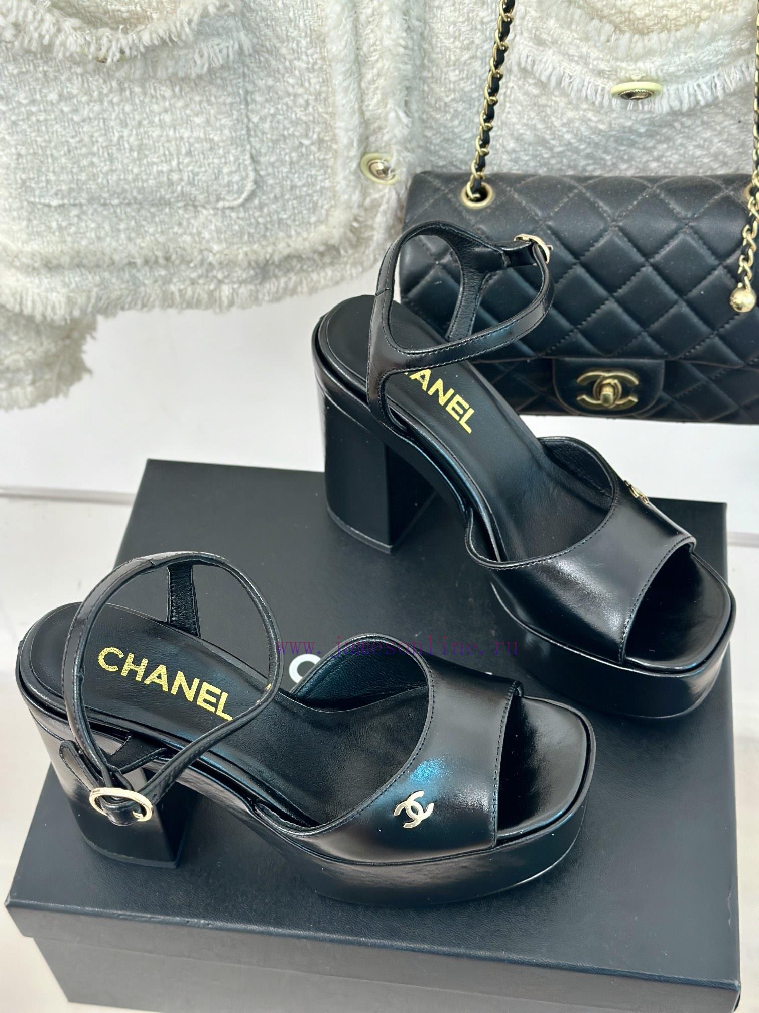 Chanel | Chanel 24P Spring/Summer New ProductsDouble C waterproof platform coarse heel sandazvad7d1t - Image 4