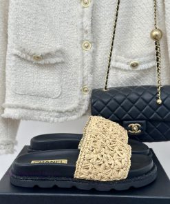 Chanel | Chanel 24P New ProductDouble C cool mat woven lazy slippersSimple and atmospheric, w161fqy6