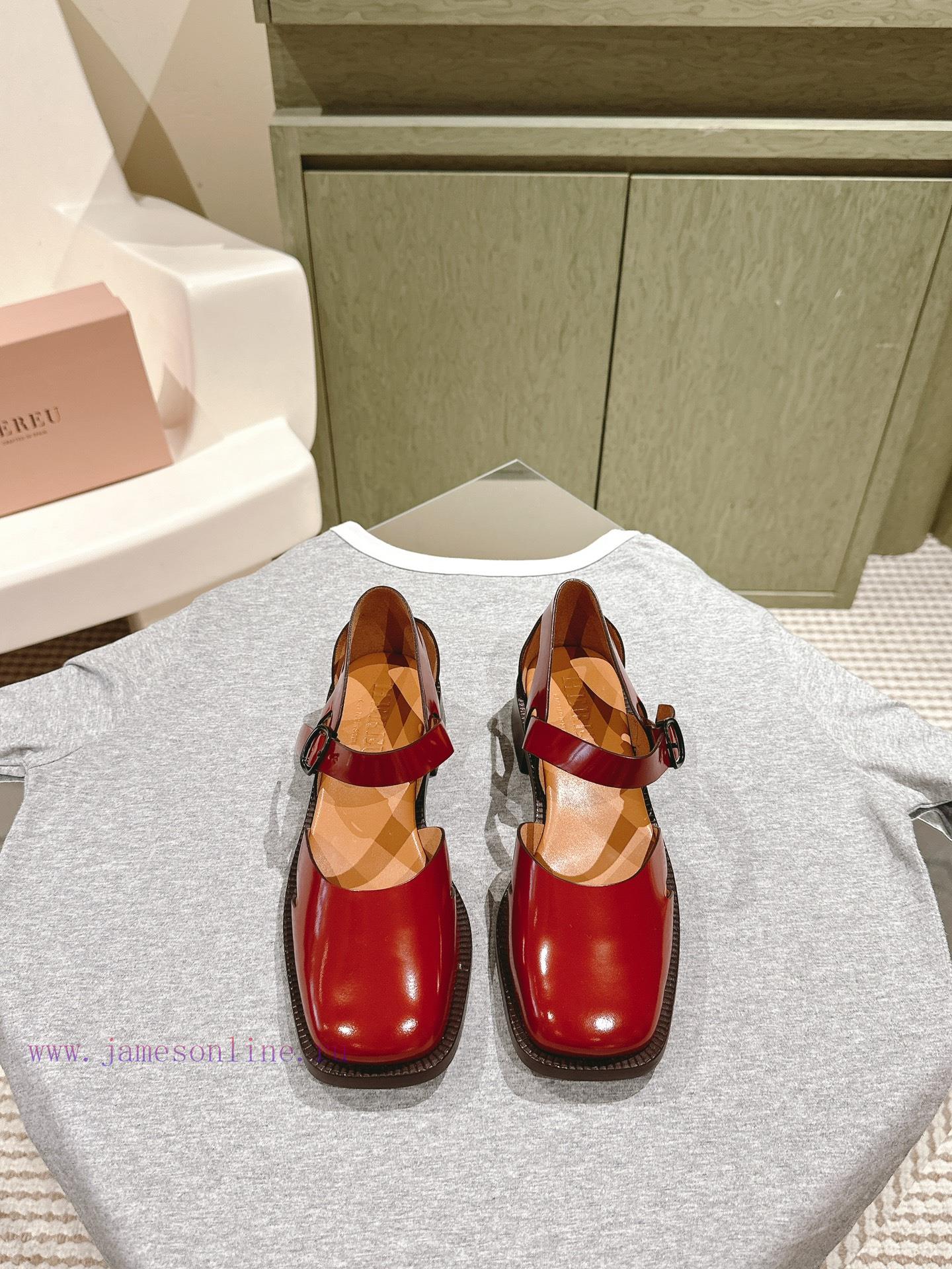 | ²⁰²4 𝐬𝐬 🤍🤎HEREU British minimalist motorcycle sandals with thick heels, round heads, anjk8p2x69 - Image 2