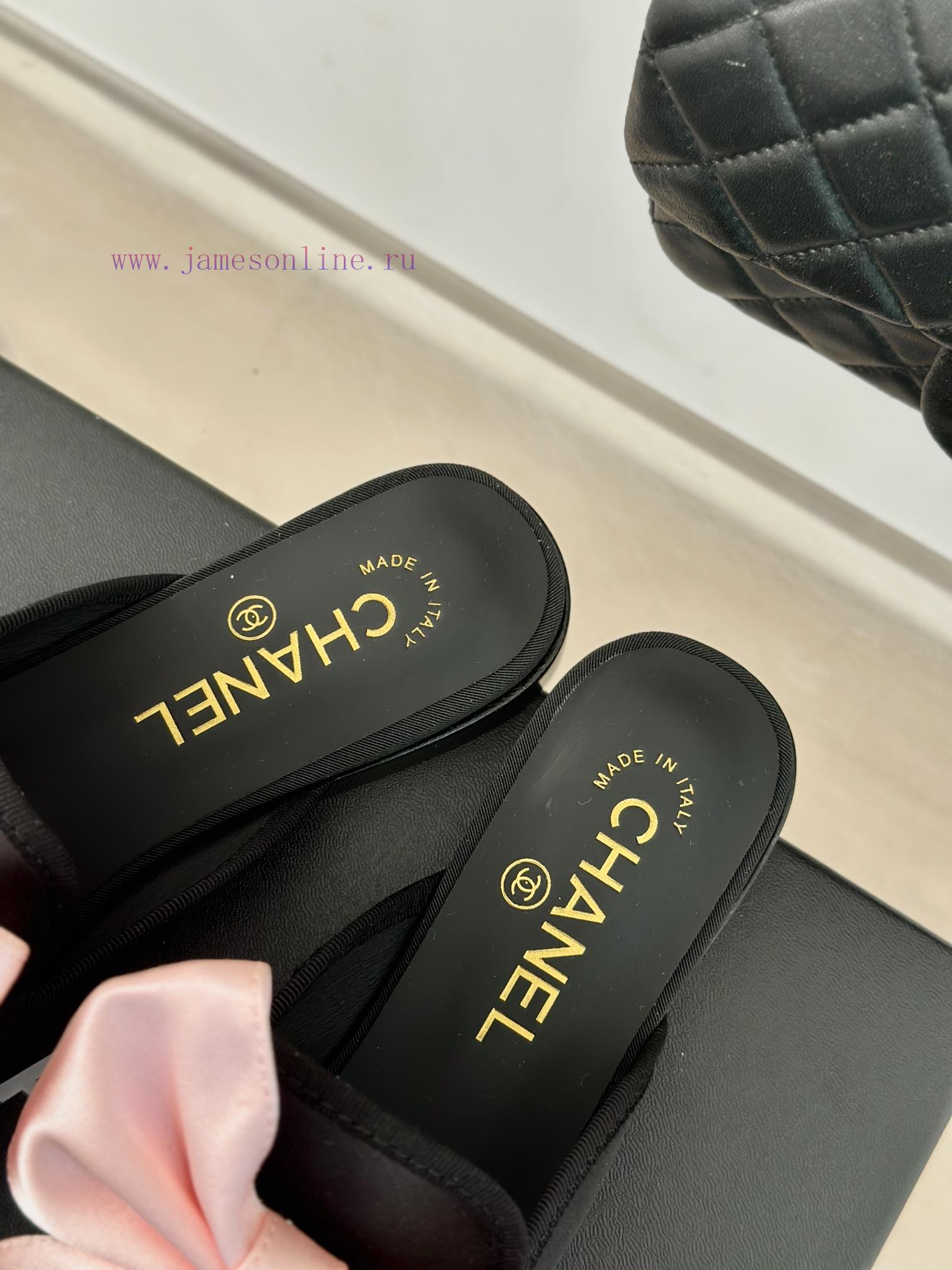 Chanel | Chanel 24P New ProductBig Bow Double C Half Drag SeriesSuper immortal big bow slippi2s0t64t - Image 9