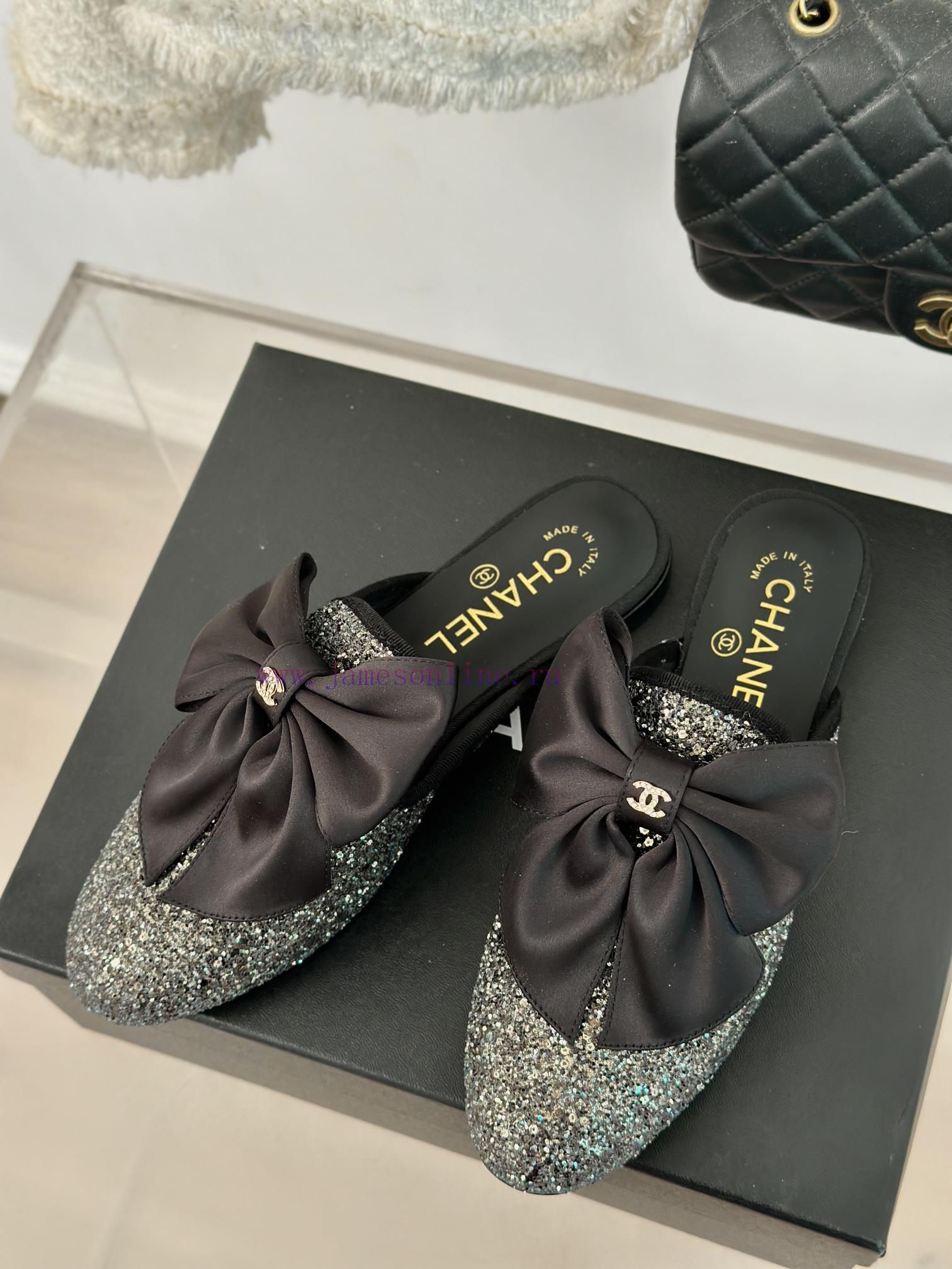 Chanel | Chanel 24P New ProductBig Bow Double C Half Drag SeriesSuper immortal big bow slippruvq9xhz - Image 3