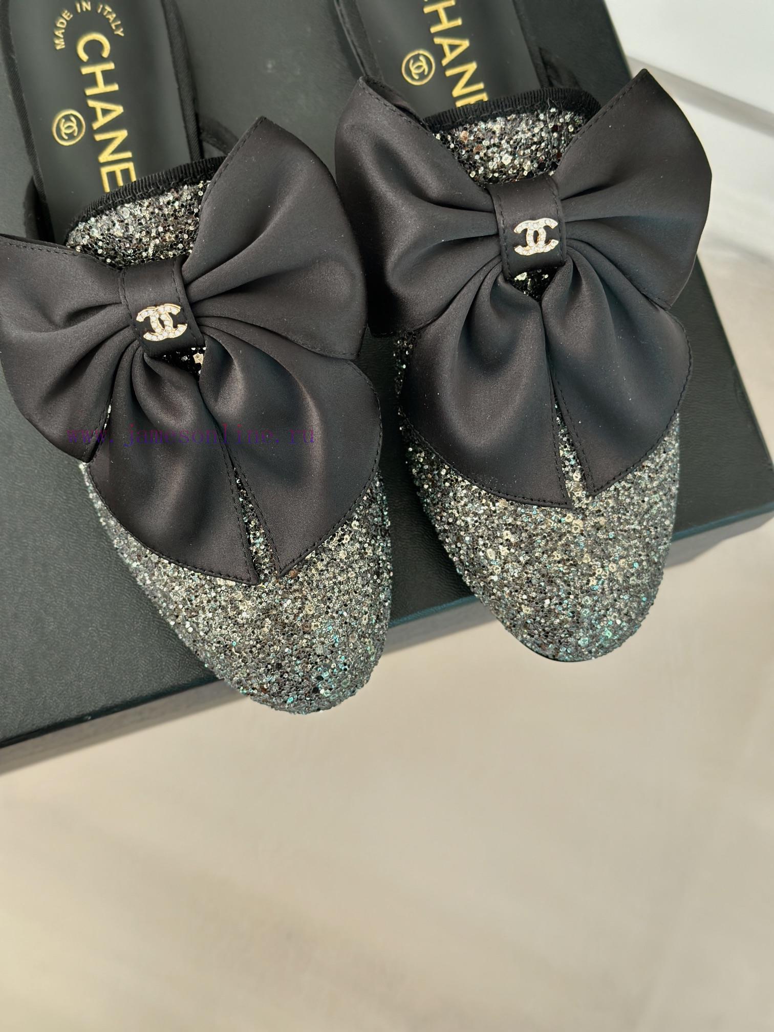 Chanel | Chanel 24P New ProductBig Bow Double C Half Drag SeriesSuper immortal big bow slippruvq9xhz - Image 8