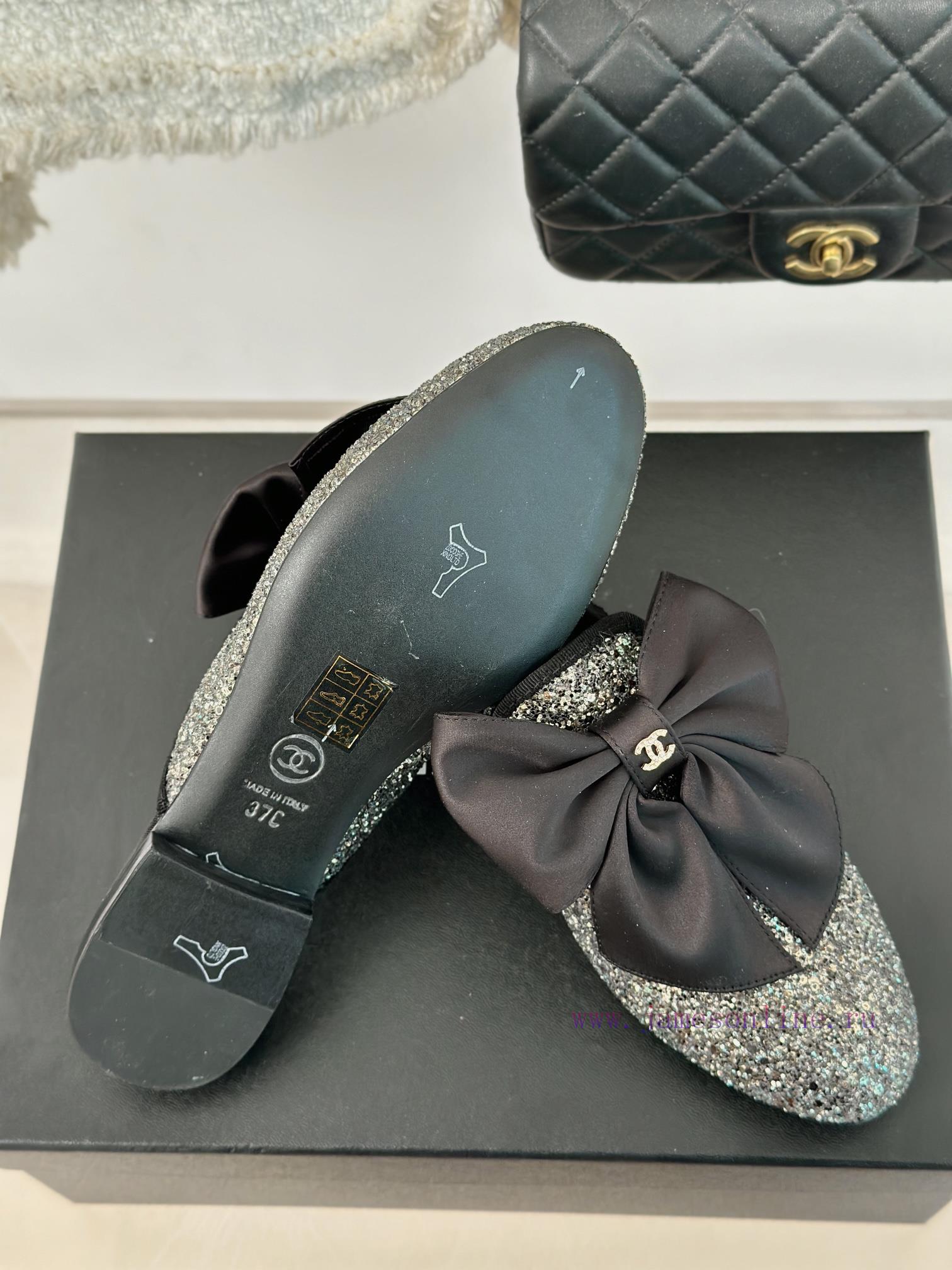 Chanel | Chanel 24P New ProductBig Bow Double C Half Drag SeriesSuper immortal big bow slippruvq9xhz - Image 10