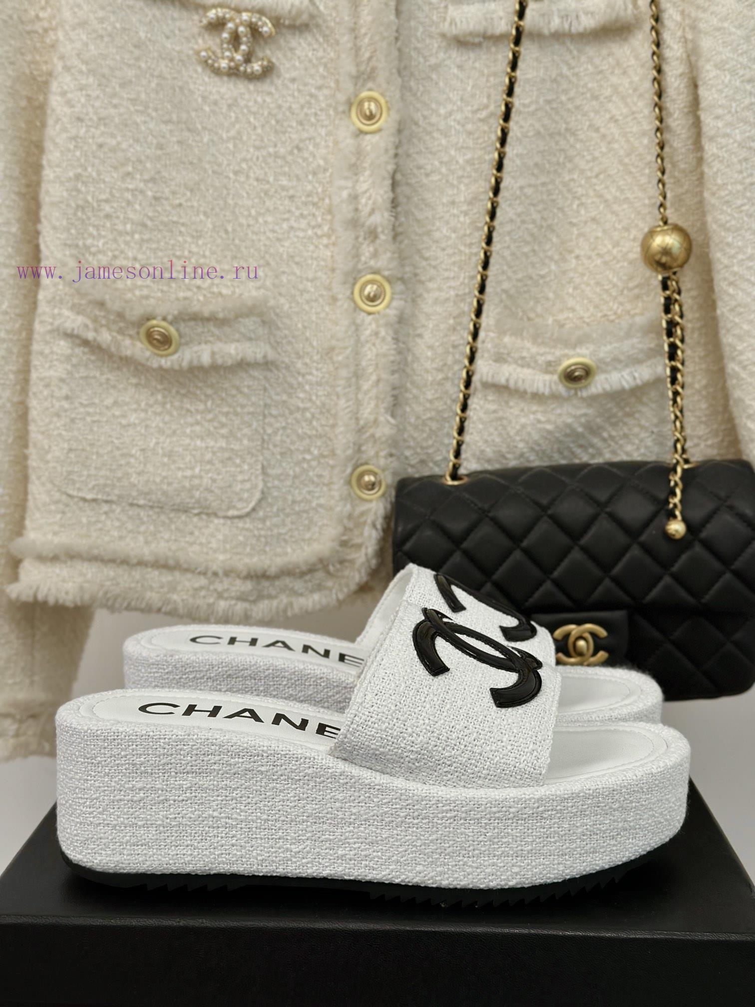 Chanel | Chanel Classic Thick Bottom Large Pair C SlippersMinimalist Double C Design Versatimcftkgxl