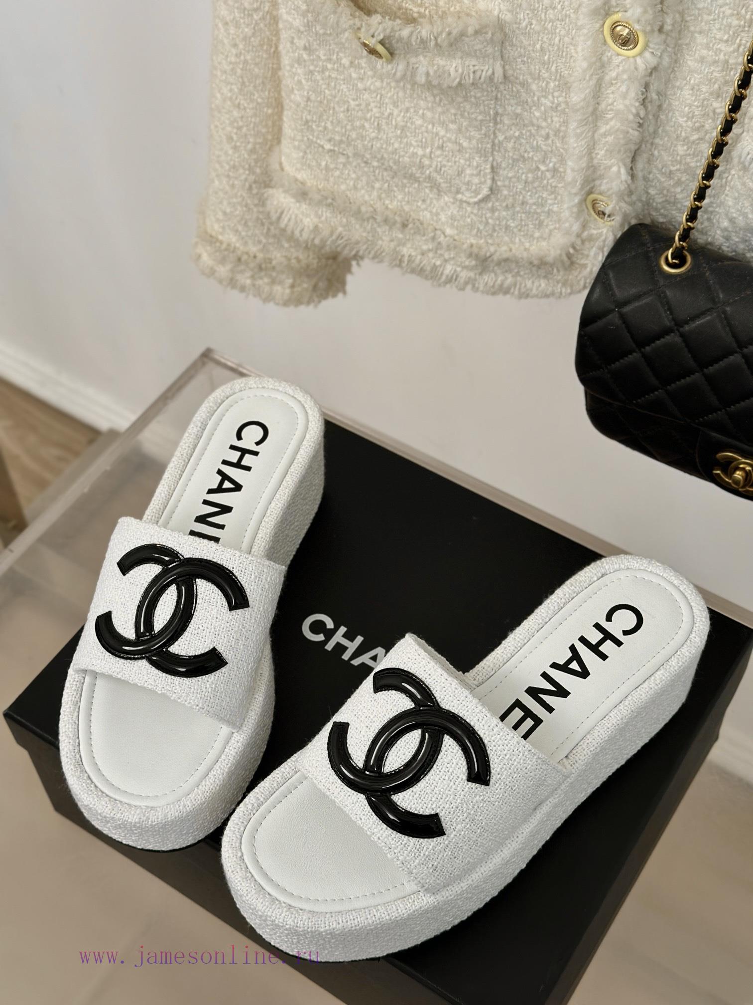 Chanel | Chanel Classic Thick Bottom Large Pair C SlippersMinimalist Double C Design Versatimcftkgxl - Image 3