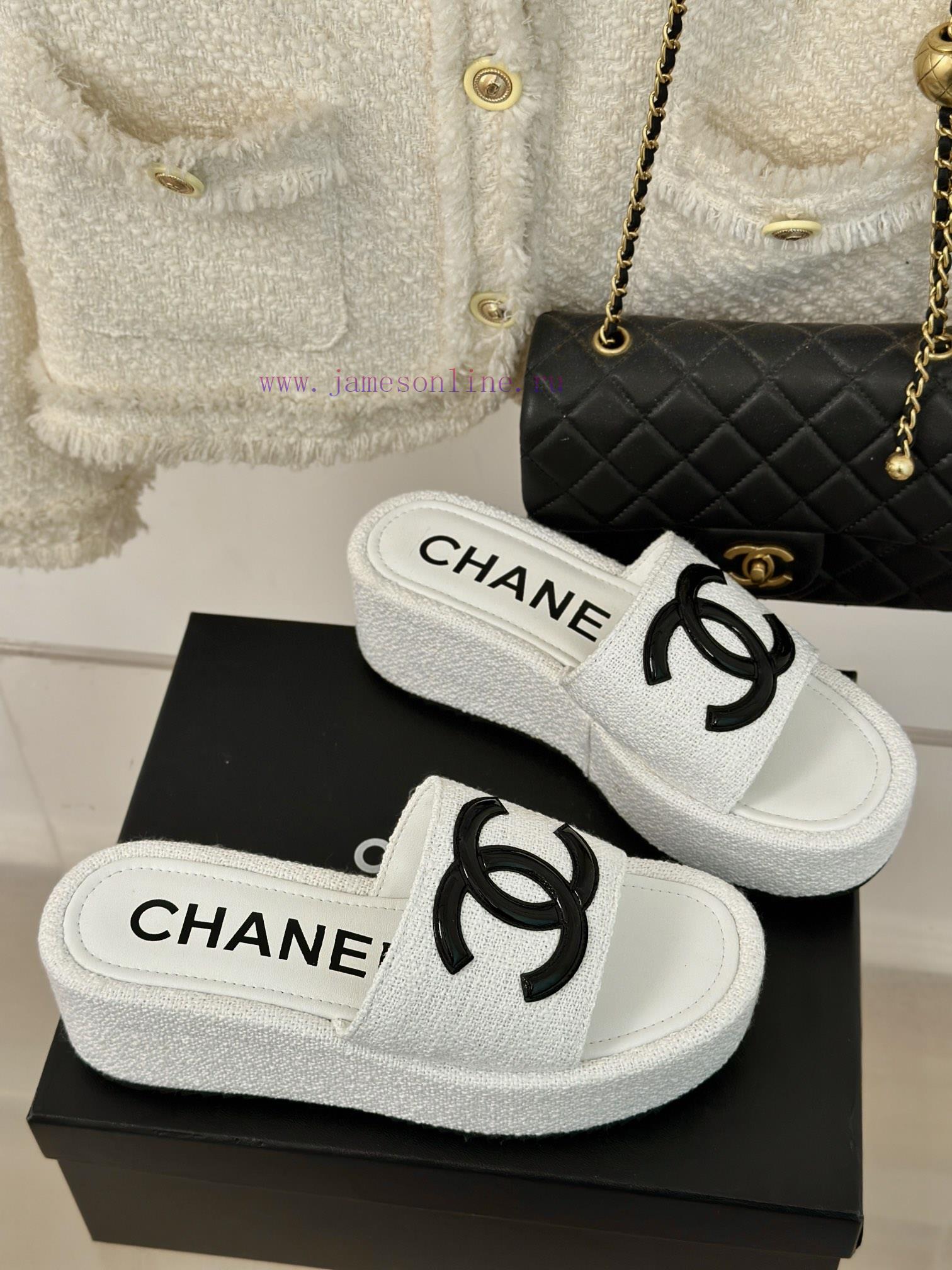 Chanel | Chanel Classic Thick Bottom Large Pair C SlippersMinimalist Double C Design Versatimcftkgxl - Image 4