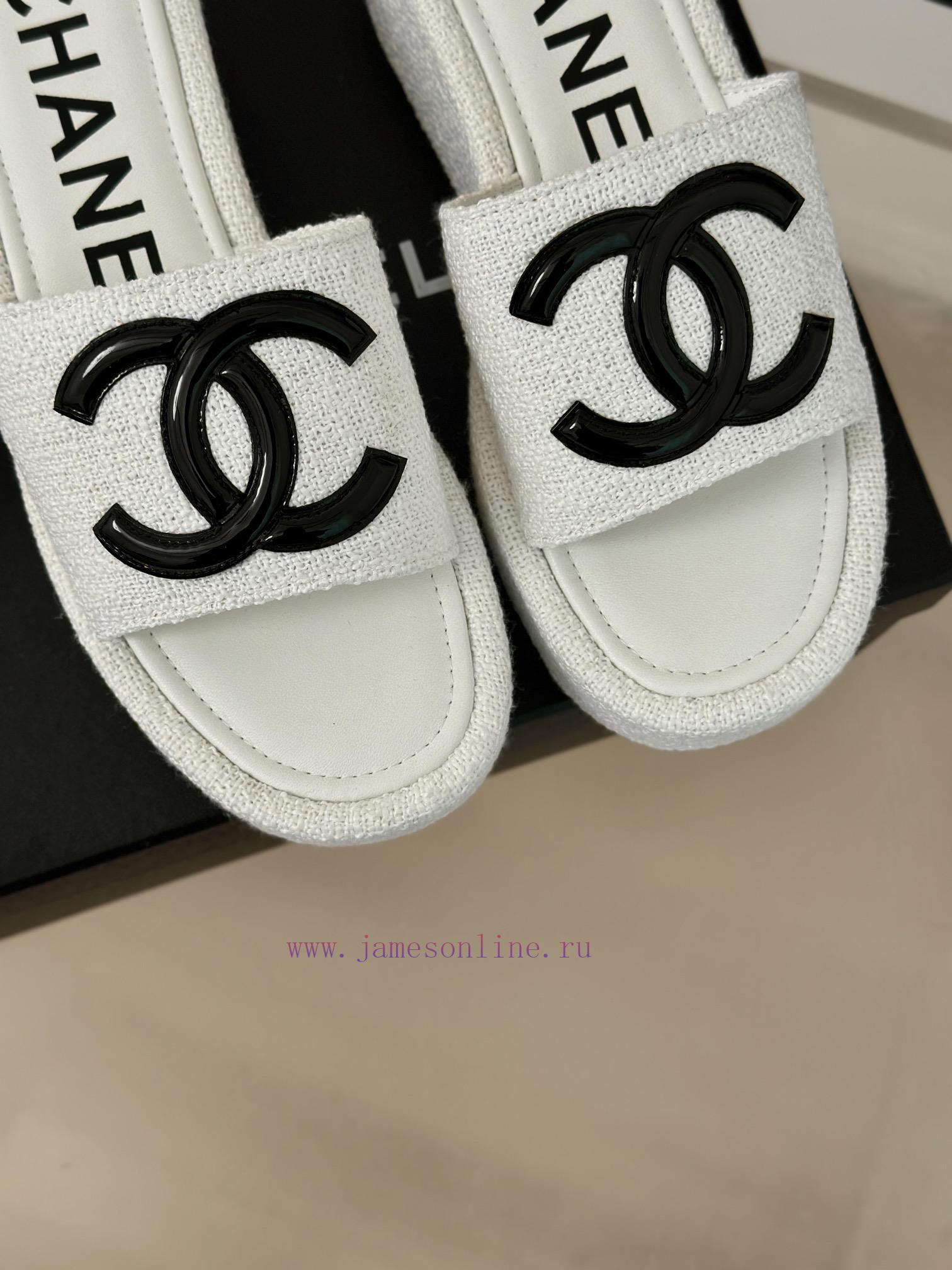Chanel | Chanel Classic Thick Bottom Large Pair C SlippersMinimalist Double C Design Versatimcftkgxl - Image 8