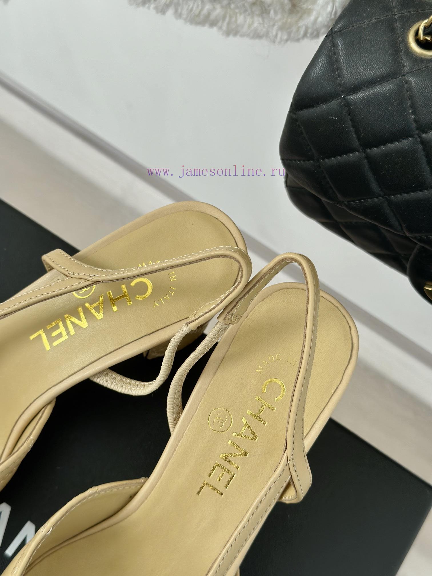 Chanel | Chanel Classic Sling BackColor blocked diamond grid thick heel empty sandalsAlthougiro17g5s - Image 9