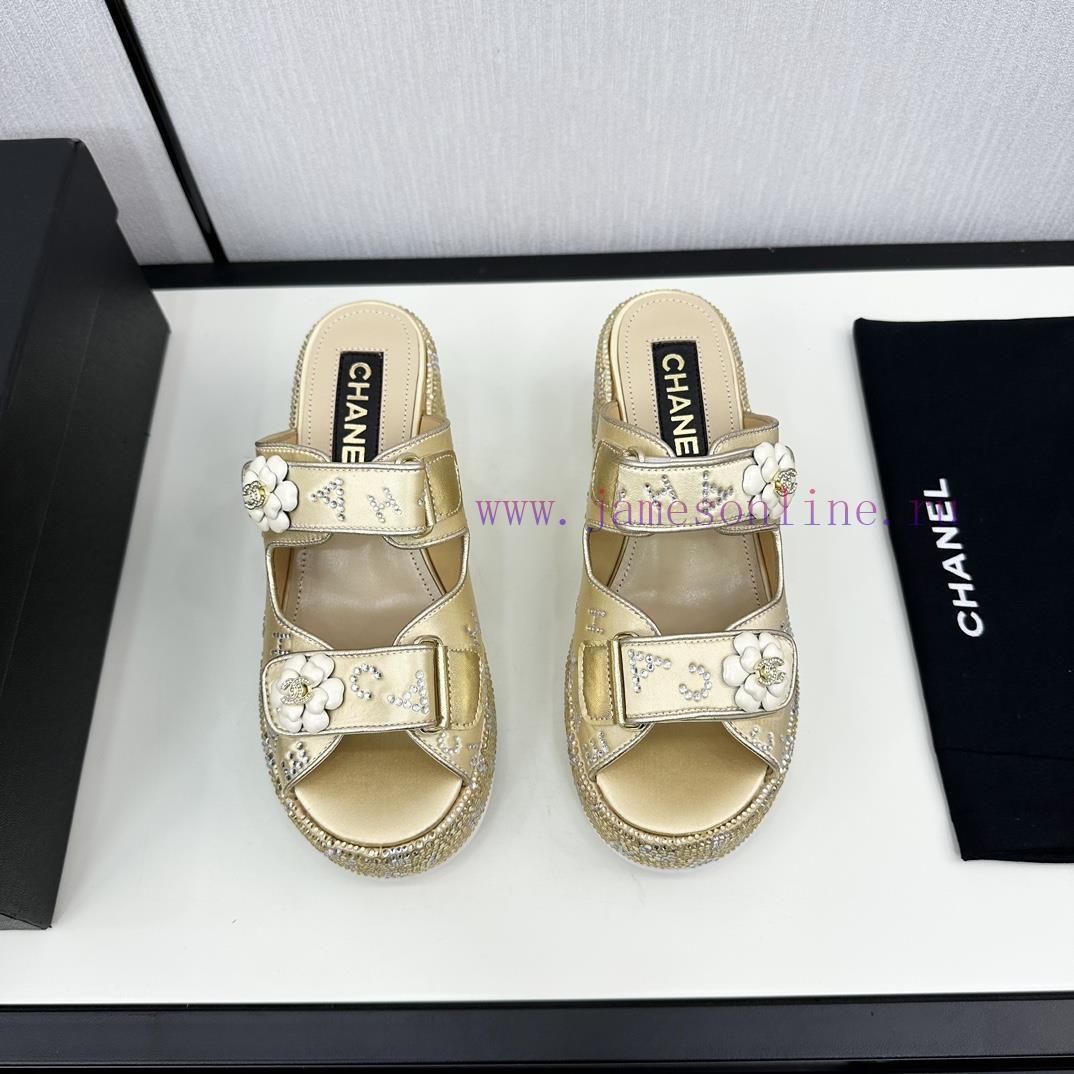 Chanel Chanel 24p Spring/Summer New ProductsSlope heel, thick bottom water platform, full ofmplenzii - Image 3