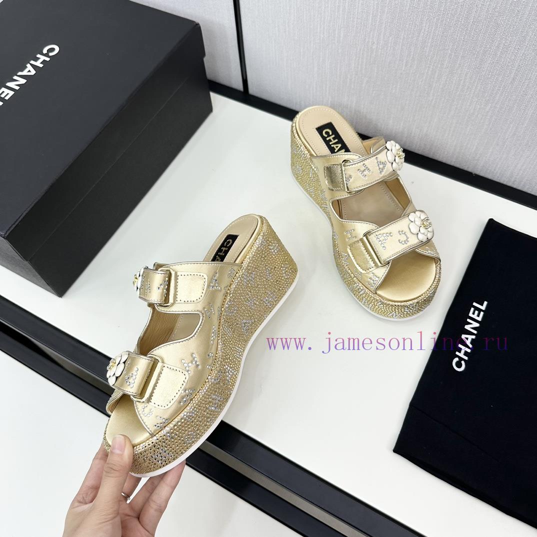 Chanel Chanel 24p Spring/Summer New ProductsSlope heel, thick bottom water platform, full ofmplenzii - Image 5