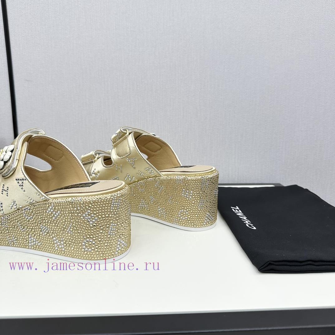 Chanel Chanel 24p Spring/Summer New ProductsSlope heel, thick bottom water platform, full ofmplenzii - Image 7