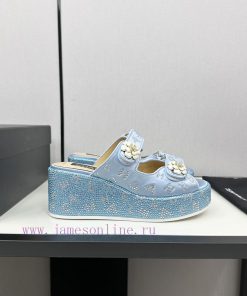 Chanel Chanel 24p Spring/Summer New ProductsSlope heel, thick bottom water platform, full ofjq1jjco9