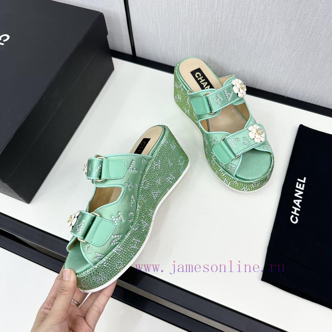 Chanel Chanel 24p Spring/Summer New ProductsSlope heel, thick bottom water platform, full offc1c5wdx - Image 5