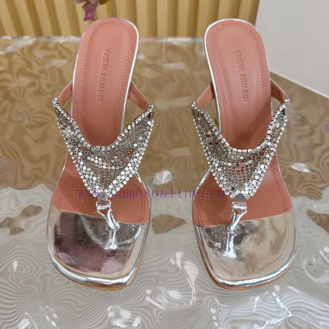 Amina Muaddi2024's new Charlotte series high heels have sharp edges and slanted square headswlxi4c1x - Image 6
