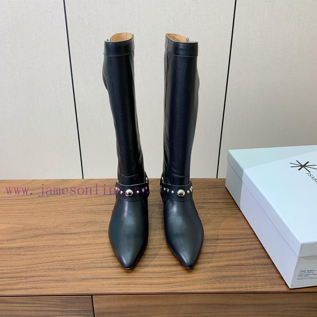 ISABEL MARANT rivet boots are a simple and versatile material with a top layer of calf leathbaxbn0ms