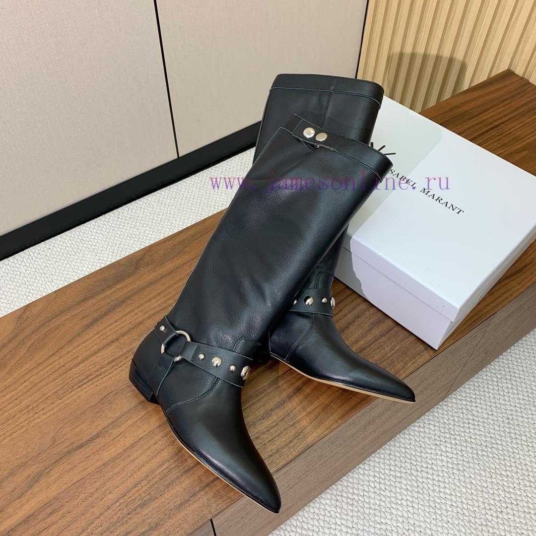 ISABEL MARANT rivet boots are a simple and versatile material with a top layer of calf leathbaxbn0ms - Image 3