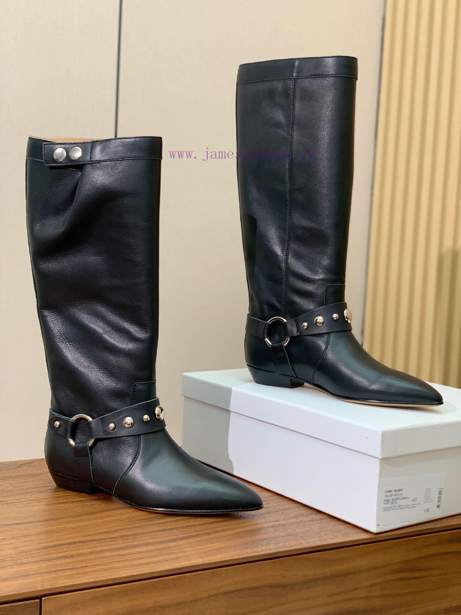 ISABEL MARANT rivet boots are a simple and versatile material with a top layer of calf leathbaxbn0ms - Image 4
